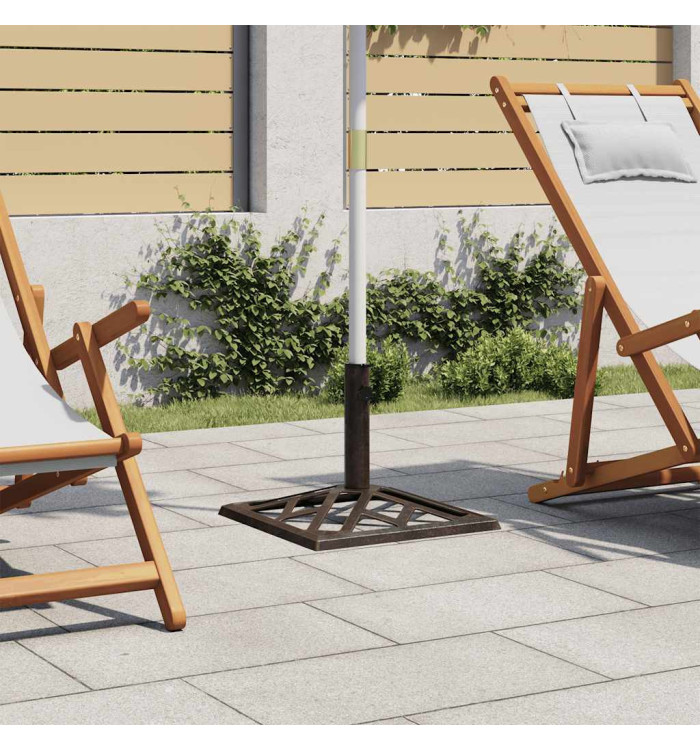 Socle de parasol Bronze 44x44x31 cm Fonte | Mobilier & Déco
