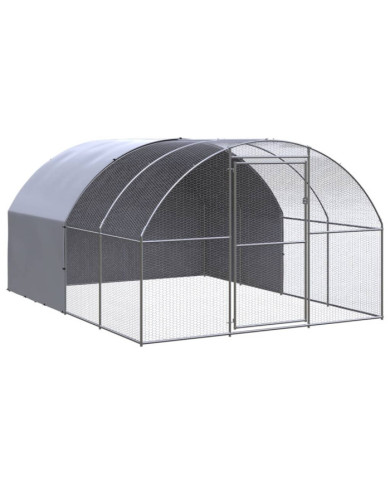 Poulailler d'extérieur 3x4x2 m Acier galvanisé | Mobilier & Déco