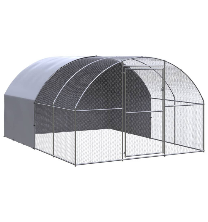 Poulailler d'extérieur 3x4x2 m Acier galvanisé | Mobilier & Déco