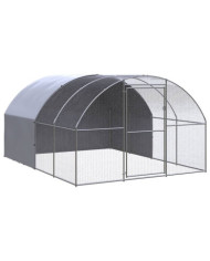 Poulailler d'extérieur 3x4x2 m Acier galvanisé | Mobilier & Déco