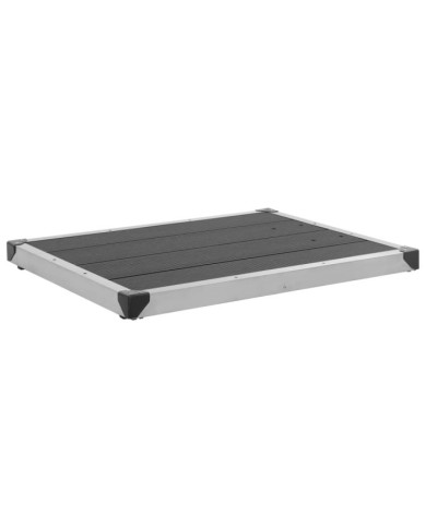 Receveur de douche extérieur WPC Inox 80x62 cm Gris | Mobilier & Déco