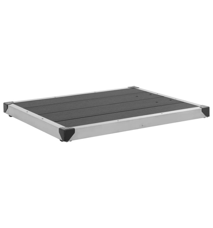 Receveur de douche extérieur WPC Inox 80x62 cm Gris | Mobilier & Déco