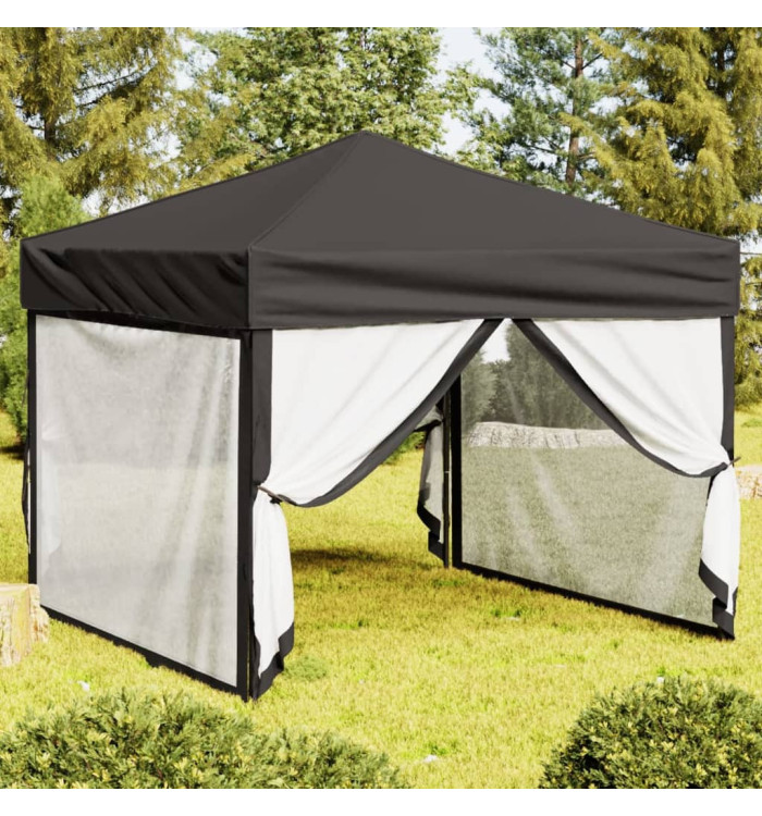 Tente de réception pliable avec parois Anthracite 3x3 m | Mobilier & Déco