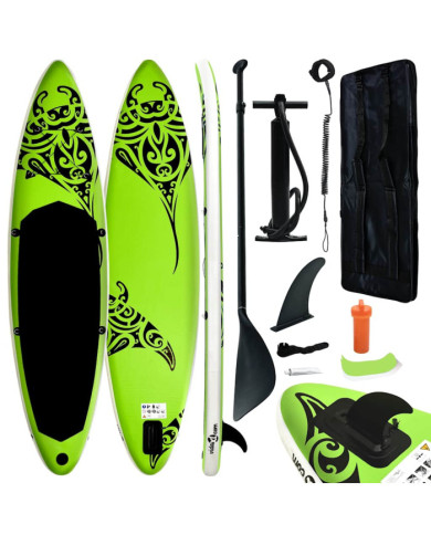 Ensemble de planche SUP gonflable 305x76x15 cm Vert | Mobilier & Déco