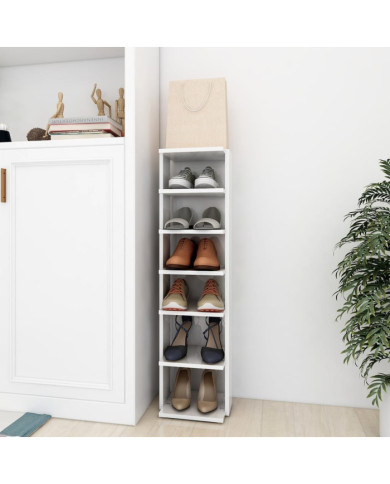Armoire à chaussures Blanc brillant 27,5x27x102 cm | Mobilier & Déco