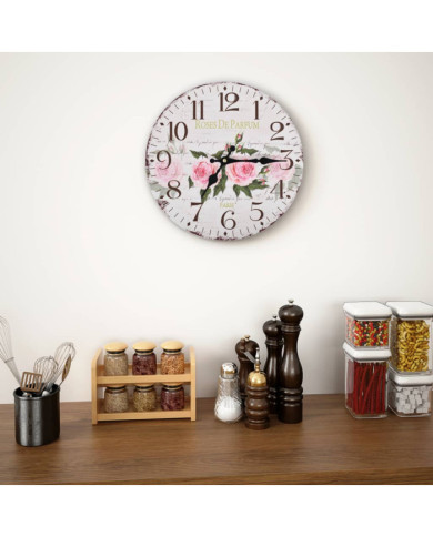 Horloge murale vintage Fleur 30 cm | Mobilier & Déco