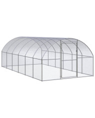 Poulailler d'extérieur 3x6x2 m Acier galvanisé | Mobilier & Déco