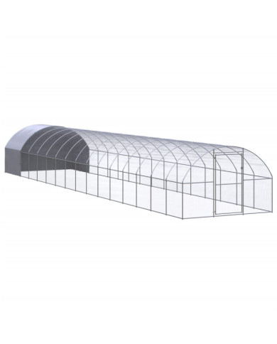 Poulailler d'extérieur 3x16x2 m Acier galvanisé | Mobilier & Déco