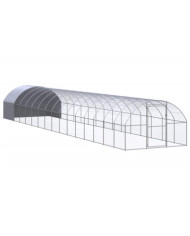 Poulailler d'extérieur 3x16x2 m Acier galvanisé | Mobilier & Déco