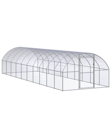 Poulailler d'extérieur 3x10x2 m Acier galvanisé | Mobilier & Déco