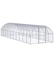 Poulailler d'extérieur 3x10x2 m Acier galvanisé | Mobilier & Déco