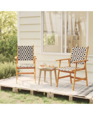 Chaises de jardin lot de 2 Bois d'acacia solide | Mobilier & Déco