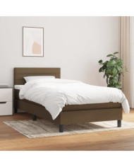 Sommier à lattes de lit avec matelas Marron foncé 100x200 cm | Mobilier & Déco