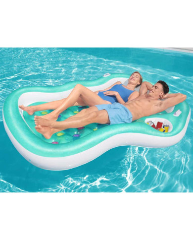 Bestway Salon de piscine Double Designer 224x174 cm | Mobilier & Déco