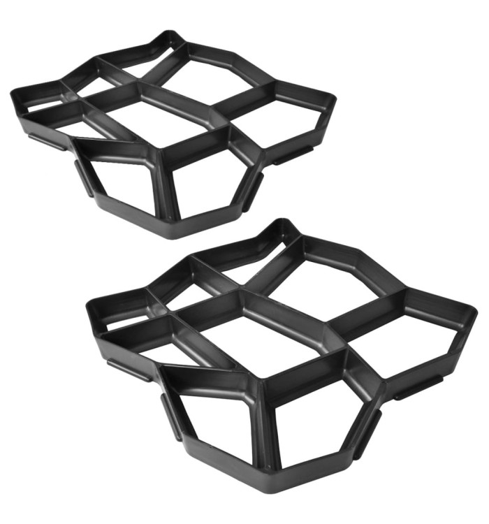 Moule de pavé de jardin 42 x 42 x 4 cm 2 pcs | Mobilier & Déco