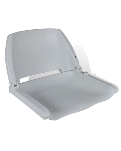 Siège pliant de bateau et dossier sans coussin gris 48x51x41 cm | Mobilier & Déco