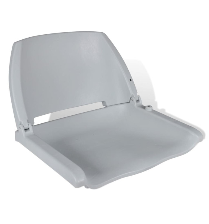 Siège pliant de bateau et dossier sans coussin gris 48x51x41 cm | Mobilier & Déco