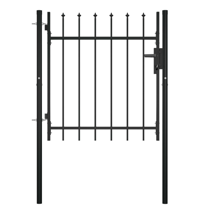 Portail avec haut sous forme de lance 100x75 cm | Mobilier & Déco
