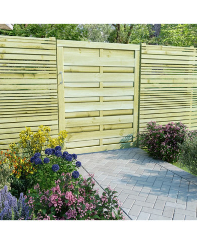 Portillon Bois de pin imprégné 100x125 cm Vert | Mobilier & Déco