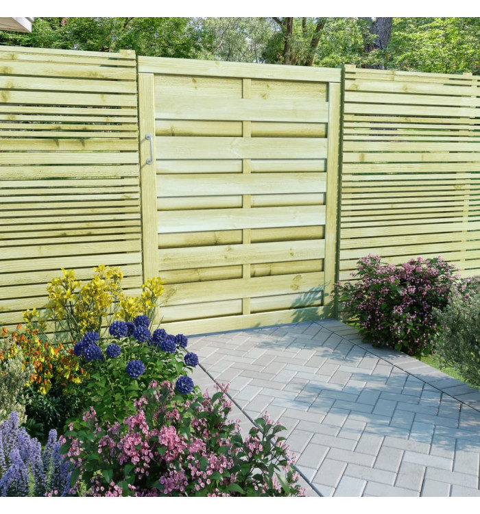 Portillon Bois de pin imprégné 100x125 cm Vert | Mobilier & Déco