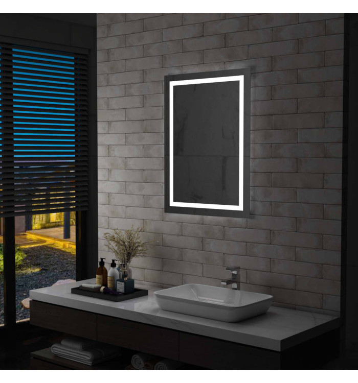 Miroir à LED pour salle de bains et capteur tactile 60x80 cm | Mobilier & Déco