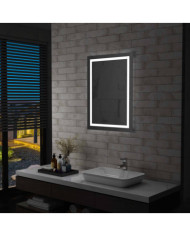 Miroir à LED pour salle de bains et capteur tactile 60x80 cm | Mobilier & Déco