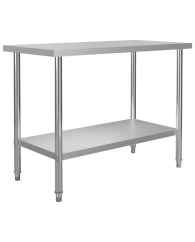 Table de travail de cuisine 120x60x85 cm Acier inoxydable | Mobilier & Déco