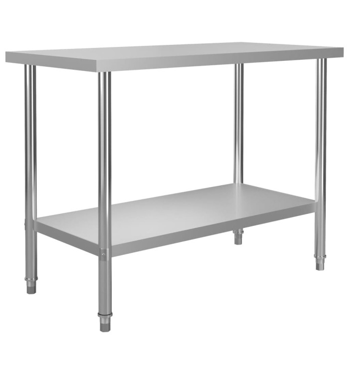 Table de travail de cuisine 120x60x85 cm Acier inoxydable | Mobilier & Déco