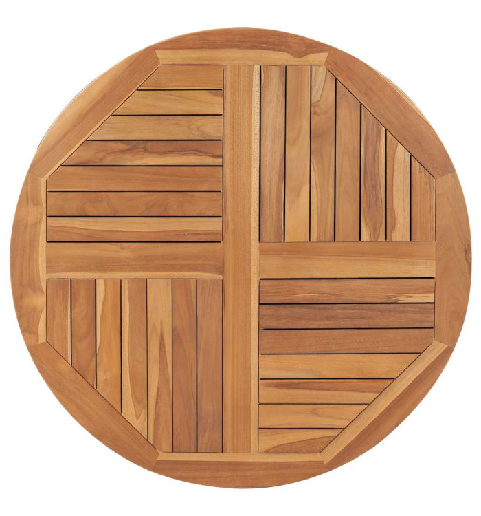 Dessus de table Bois de teck solide Rond 2,5 cm 90 cm | Mobilier & Déco