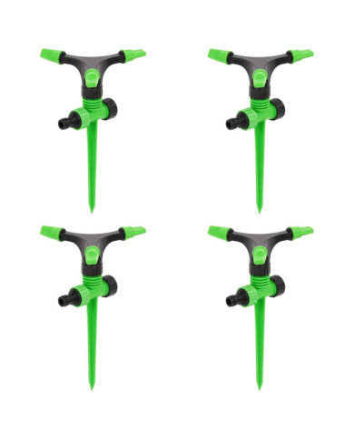 Arroseurs rotatifs 4 pcs vert et noir 16x13,5x25,5 cm ABS et PP | Mobilier & Déco