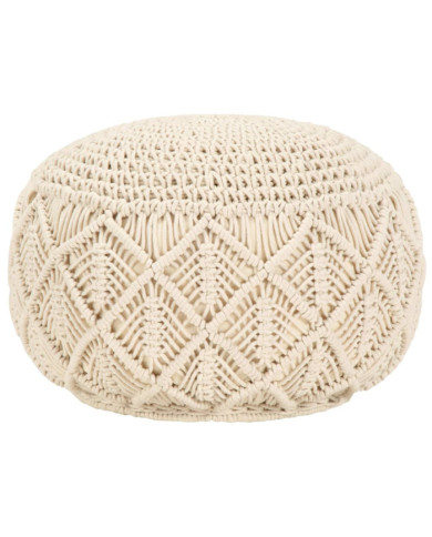 Pouf fait à la main en macramé 45 x 30 cm Coton | Mobilier & Déco