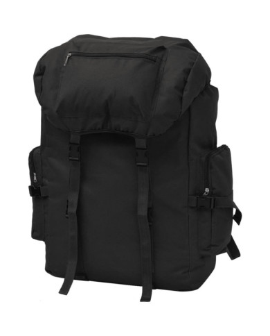 Sac à dos en style d'armée 65 L Noir | Mobilier & Déco