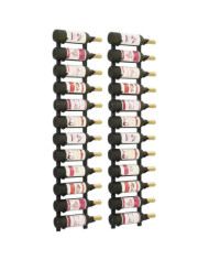 Casiers à bouteilles mural pour 12 bouteilles 2 pcs noir fer | Mobilier & Déco