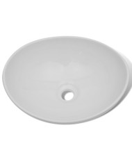 Lavabo céramique 40 x 33 cm Ovale Blanc | Mobilier & Déco