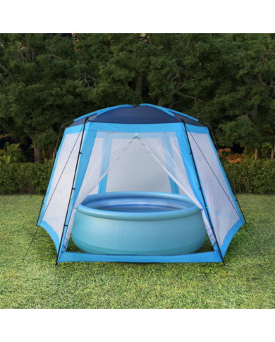Tente de piscine Tissu 590x520x250 cm Bleu | Mobilier & Déco