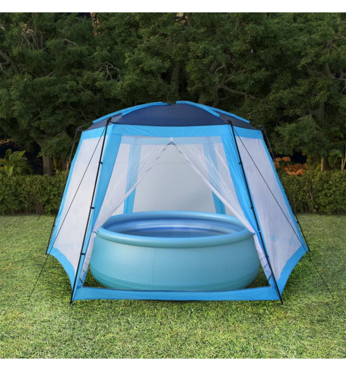Tente de piscine Tissu 590x520x250 cm Bleu | Mobilier & Déco
