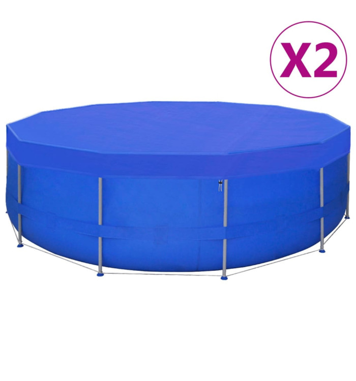 Couvertures de piscine 2 pcs PE Ronde 540 cm 90 g/m² | Mobilier & Déco