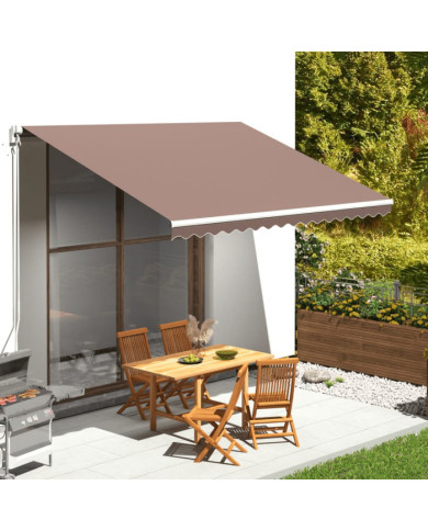 Tissu de remplacement pour auvent Marron 4x3 m | Mobilier & Déco