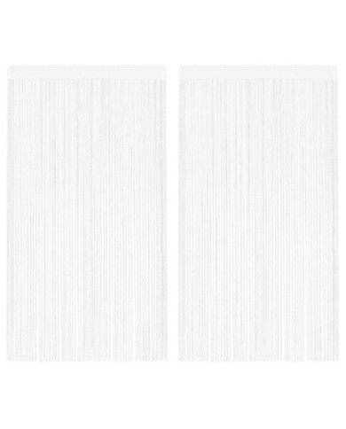 Rideau en fils 2 pcs 100 x 250 cm Blanc | Mobilier & Déco