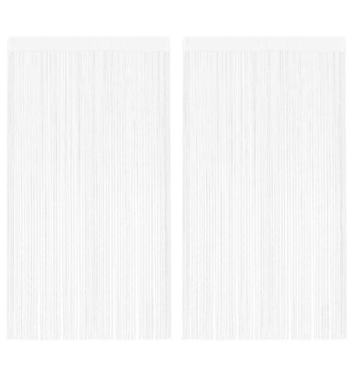 Rideau en fils 2 pcs 100 x 250 cm Blanc | Mobilier & Déco