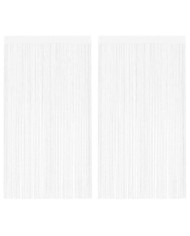 Rideau en fils 2 pcs 100 x 250 cm Blanc | Mobilier & Déco