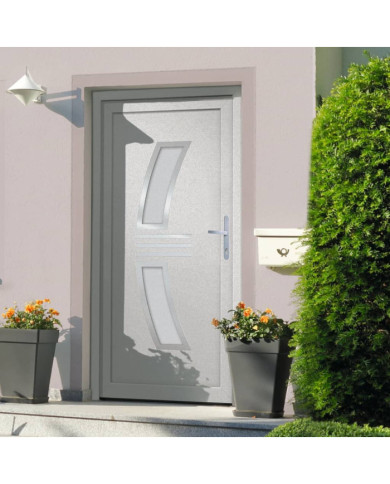 Porte d'entrée Blanc 98x208 cm PVC | Mobilier & Déco