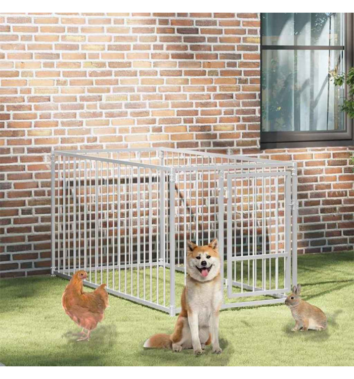 Chenil d'extérieur pour chiens 100 x 200 x 100 cm | Mobilier & Déco