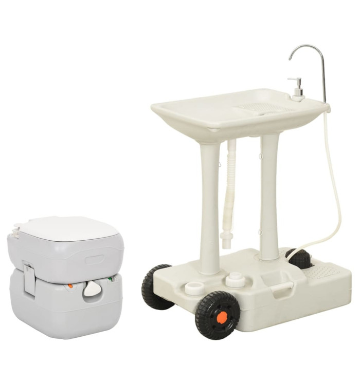 Ensemble de toilette et support de lavage des mains de camping | Mobilier & Déco
