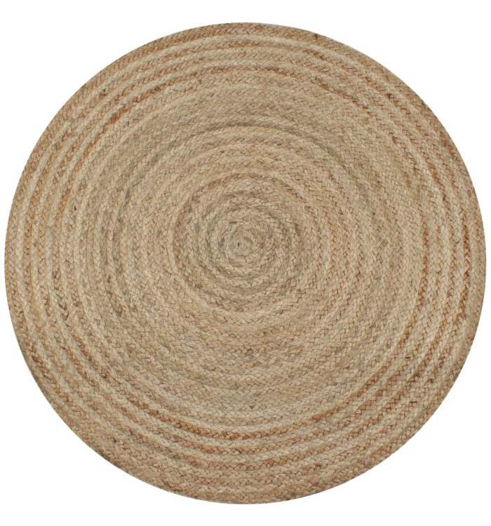 Tapis Jute tressé 120 cm rond | Mobilier & Déco