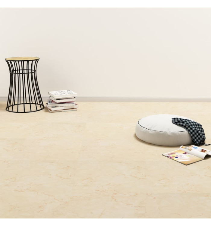 Dalles de plancher autoadhésives 20 pcs PVC 1,86 m² beige | Mobilier & Déco