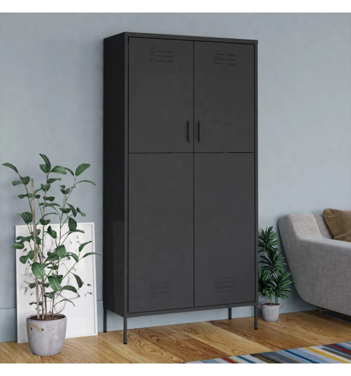Garde-robe Anthracite 90x50x180 cm Acier | Mobilier & Déco