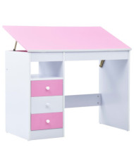 Bureau pour enfants Inclinable Rose et blanc | Mobilier & Déco