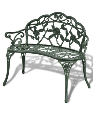 Banc de jardin 100 cm Aluminium coulé Vert | Mobilier & Déco
