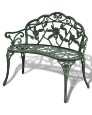 Banc de jardin 100 cm Aluminium coulé Vert | Mobilier & Déco